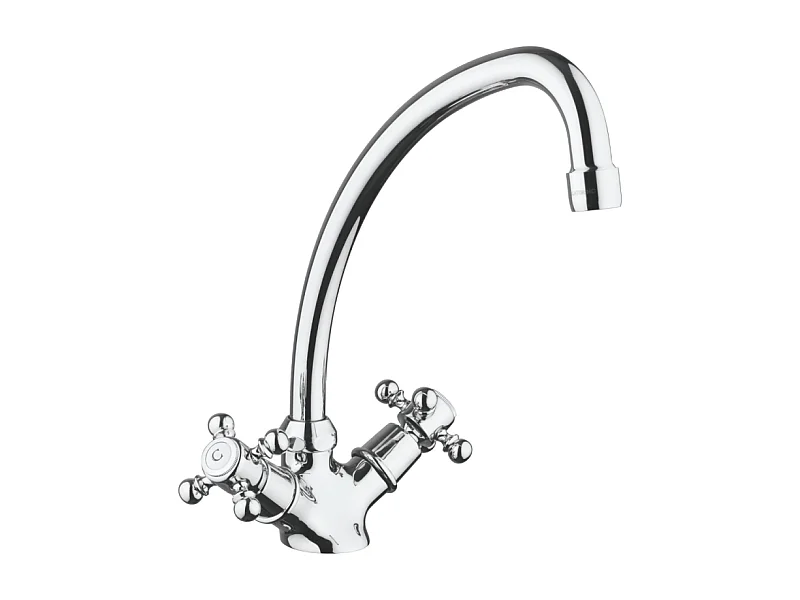 Mélangeur de cuisine bec col de cygne mobile PAINI Tiffany Chromé