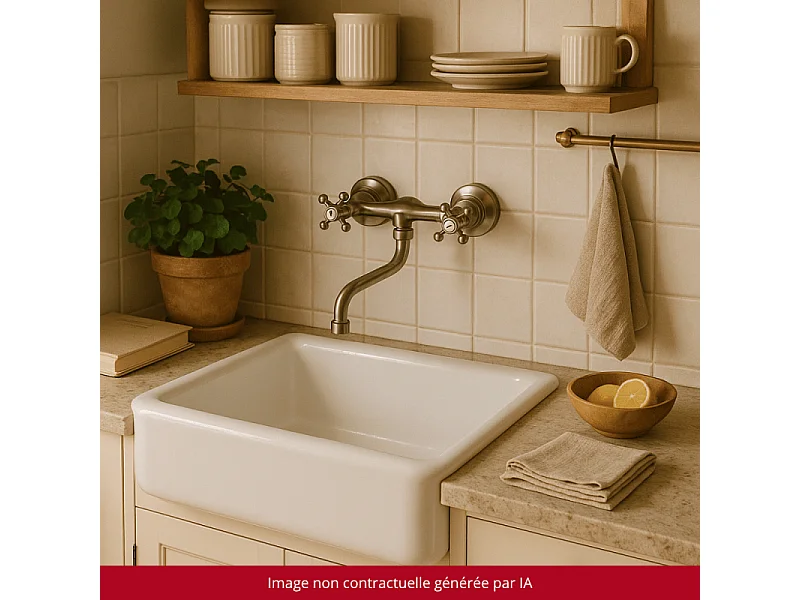 Mélangeur de cuisine mural PAINI Tiffany Gris Acier