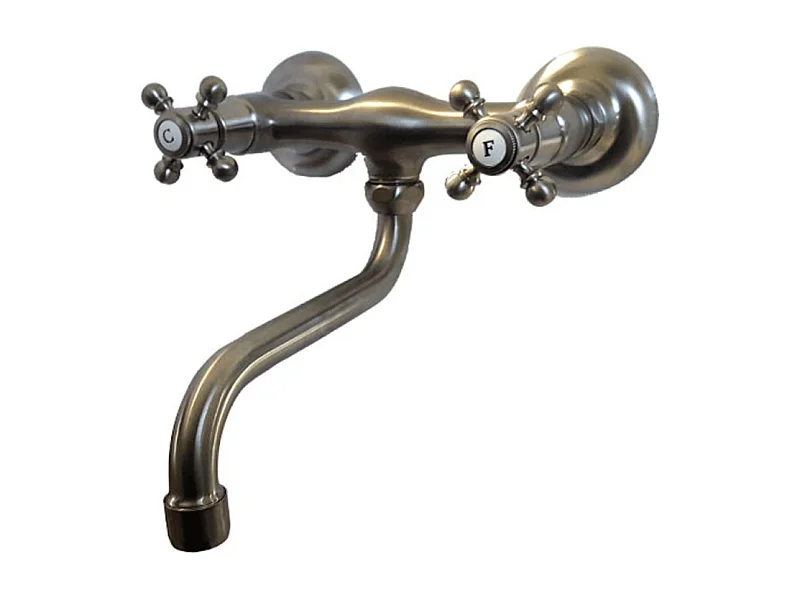 Mélangeur de cuisine mural PAINI Tiffany Gris Acier