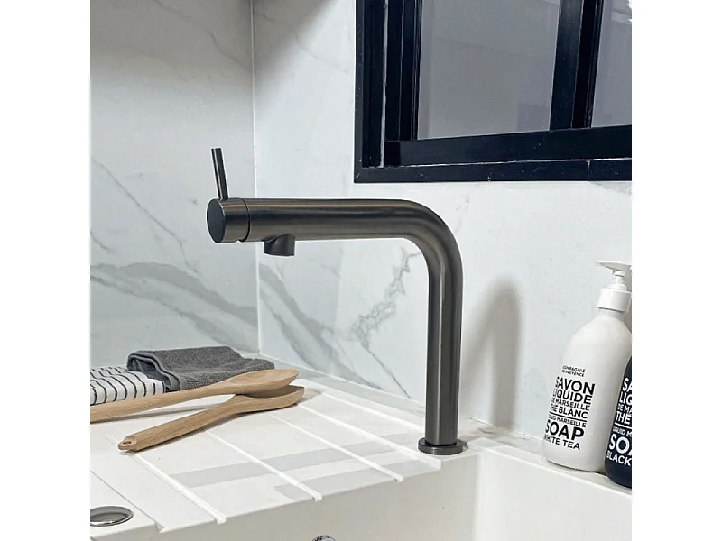 Mitigeur de cuisine PAINI Cox Slim noir mat