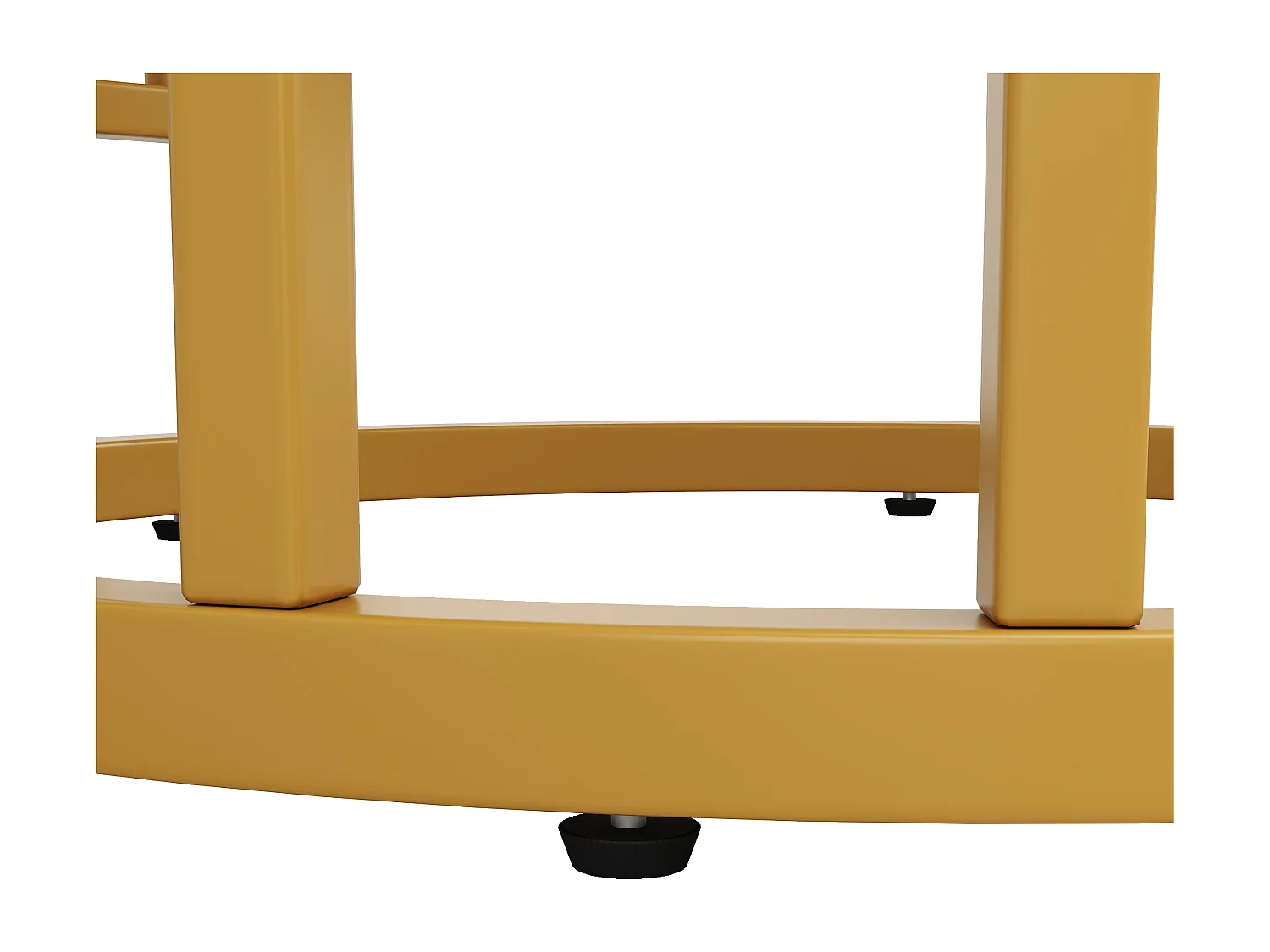 Table à manger ronde - Cadre en métal - placage à motif marbre - 4 personnes - MDF - Blanc & Doré