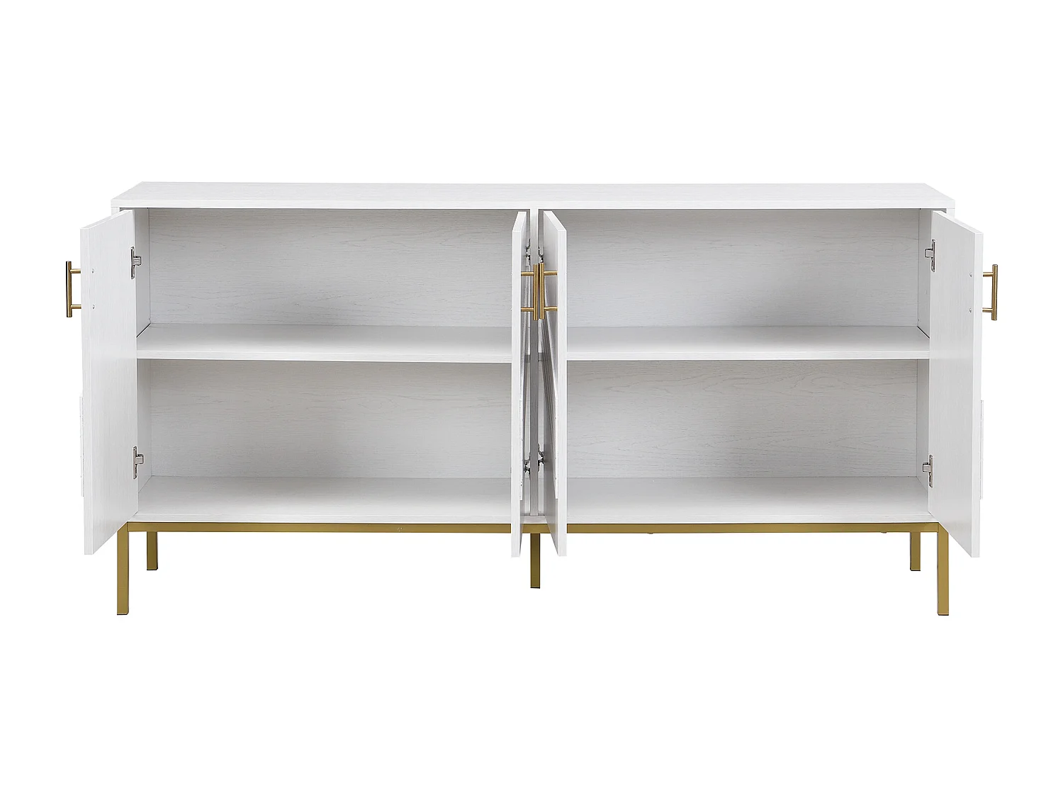 Credenza moderna 160×40×80,5 cm - con 4 ante - MDF - bianco