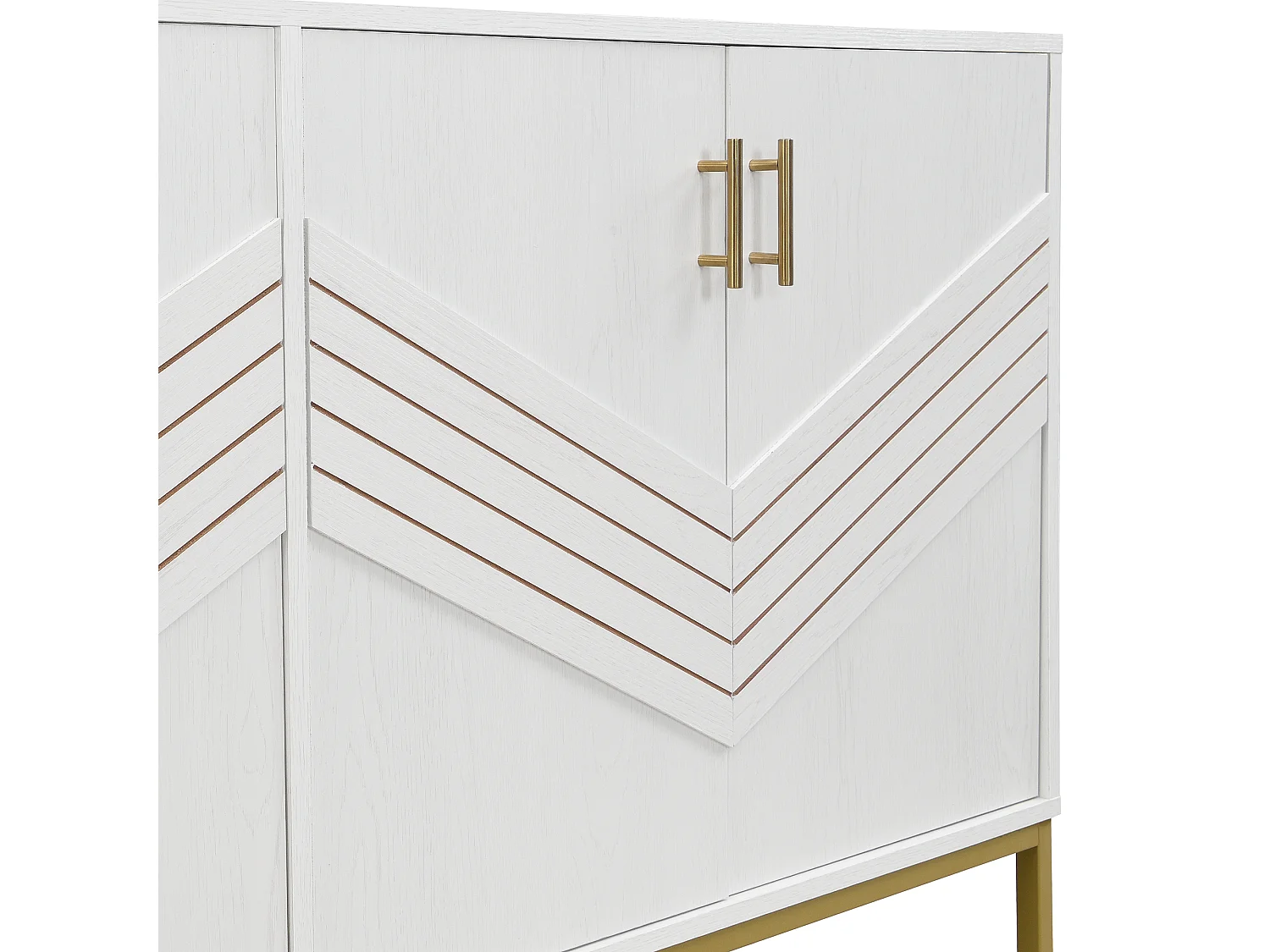 Credenza moderna 160×40×80,5 cm - con 4 ante - MDF - bianco