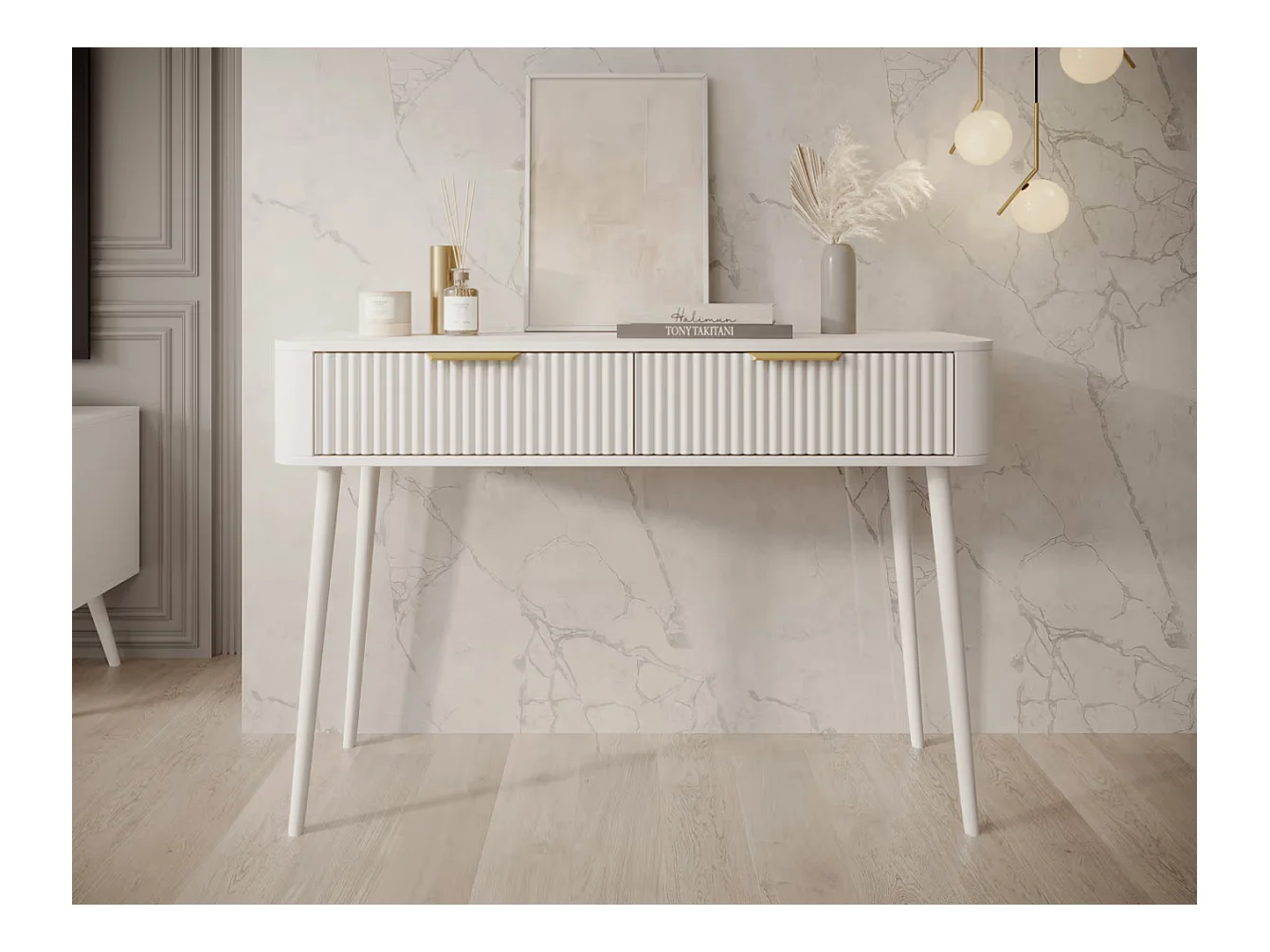 Konsole Bondi/MDF/Schublade/Weiss