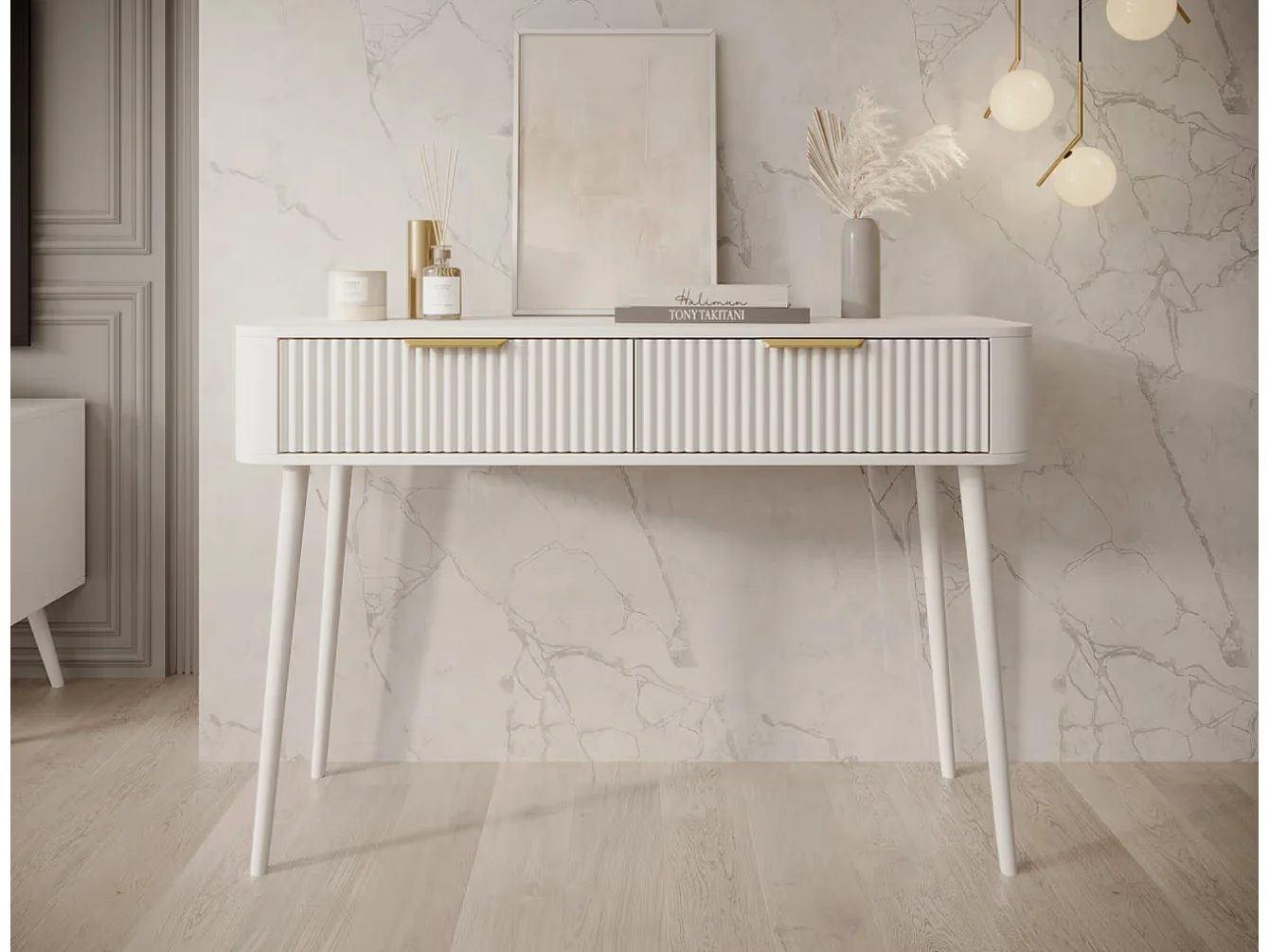 Consolle Bondi/MDF/Cassetto/Bianco