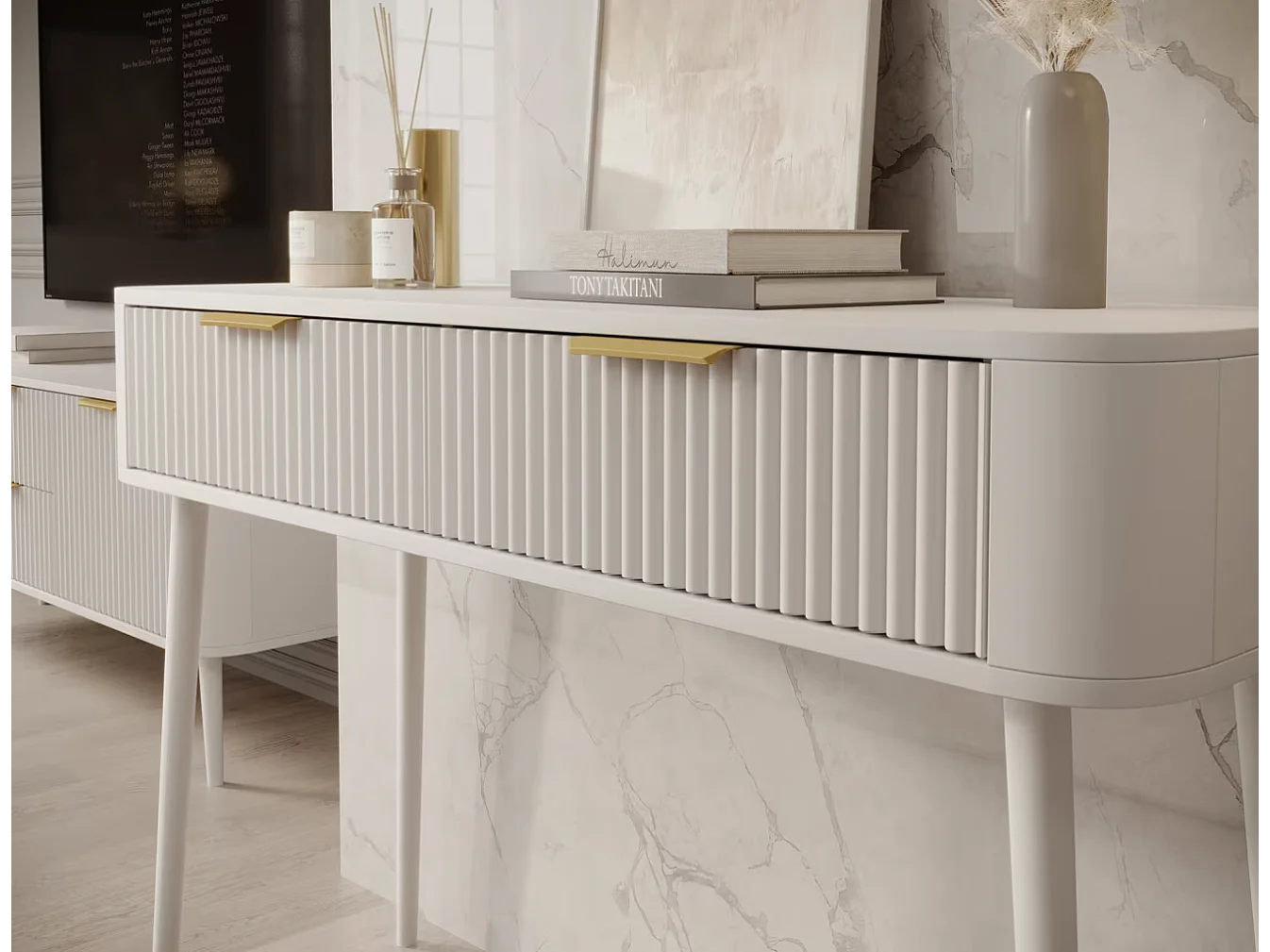 Consolle Bondi/MDF/Cassetto/Bianco