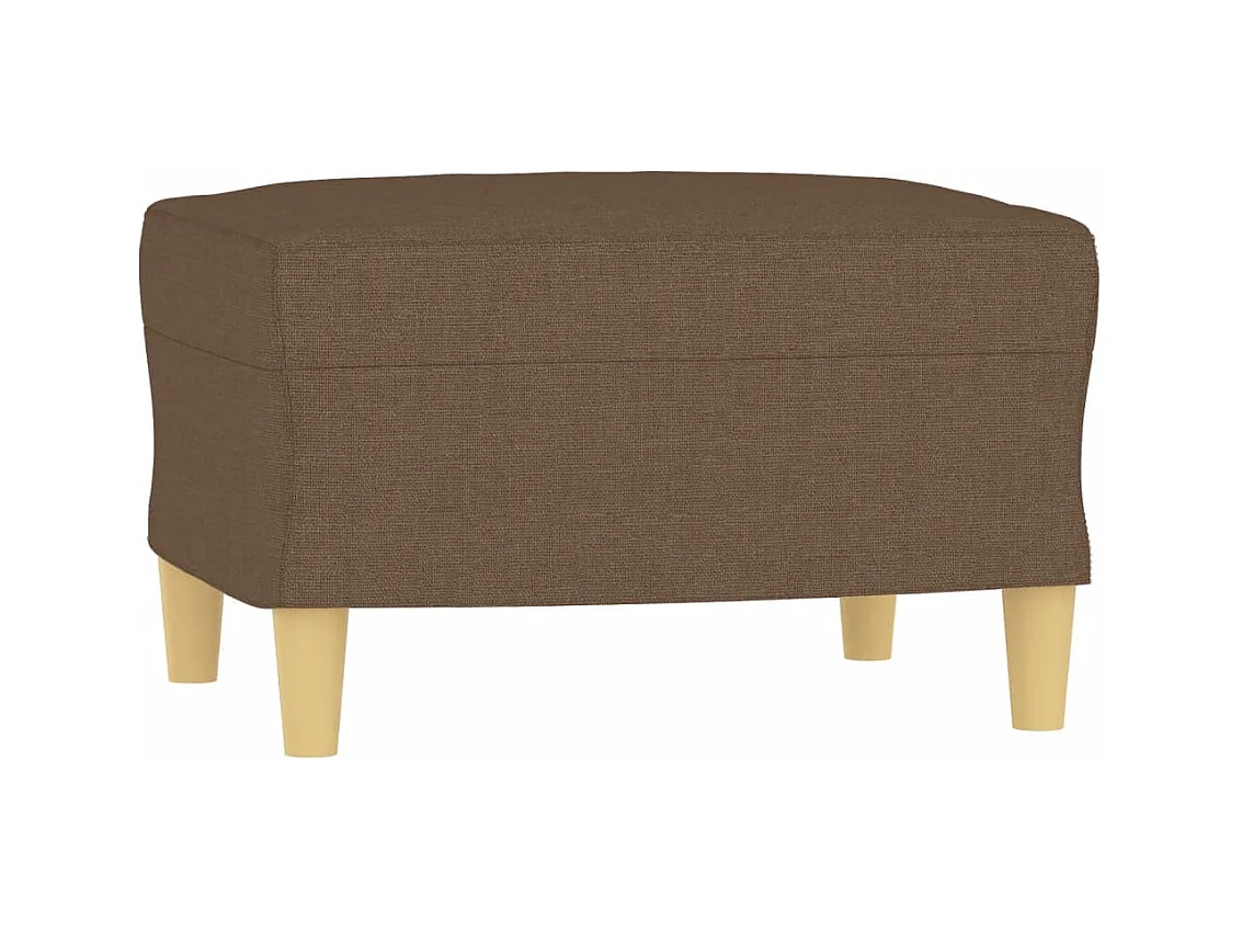 Canapé à 3 places avec repose-pieds Marron 180 cm Tissu