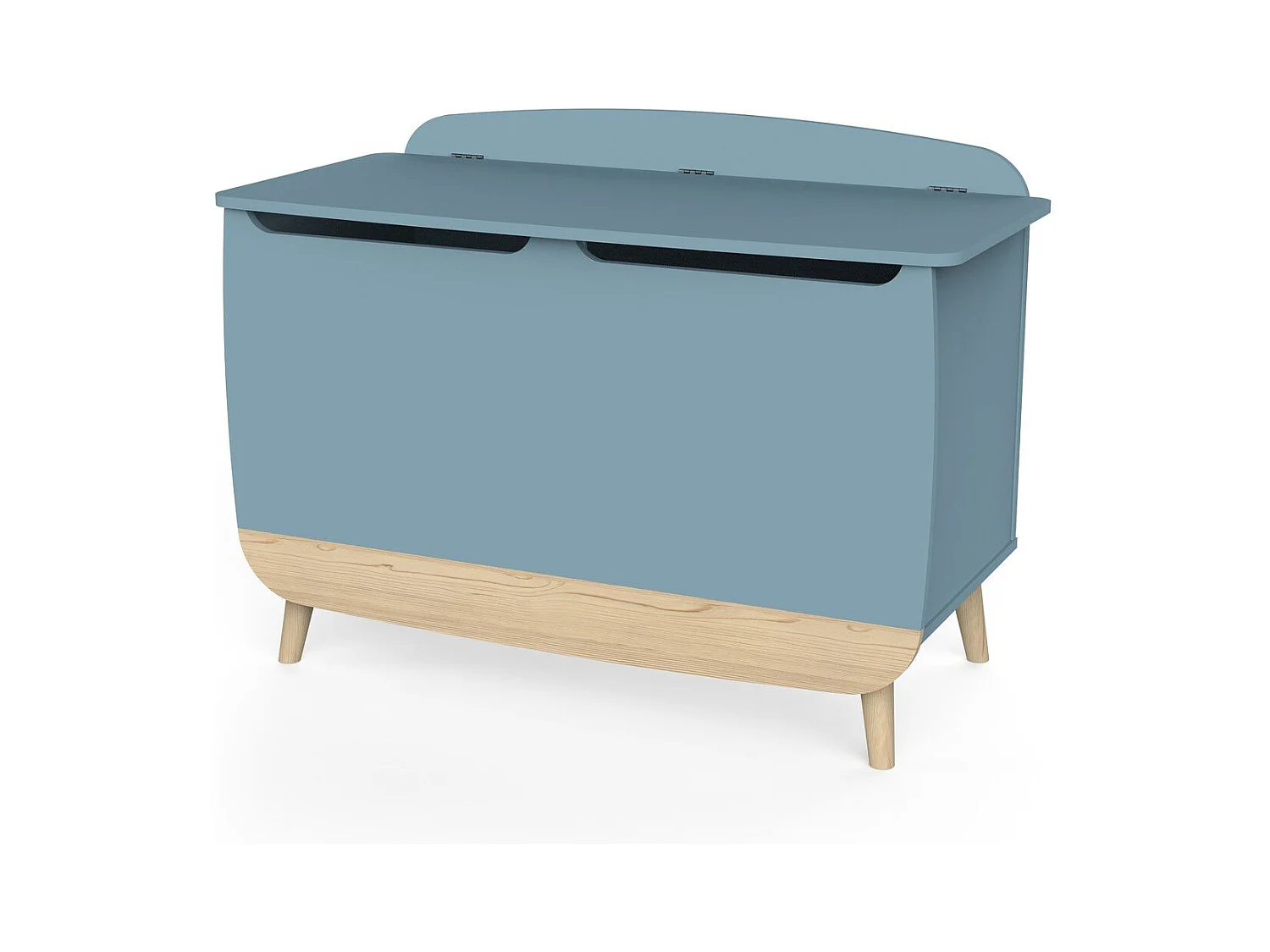 Spielzeugtruhe "Firmiana" Blau Sturm - Geräumige und sichere Aufbewahrung