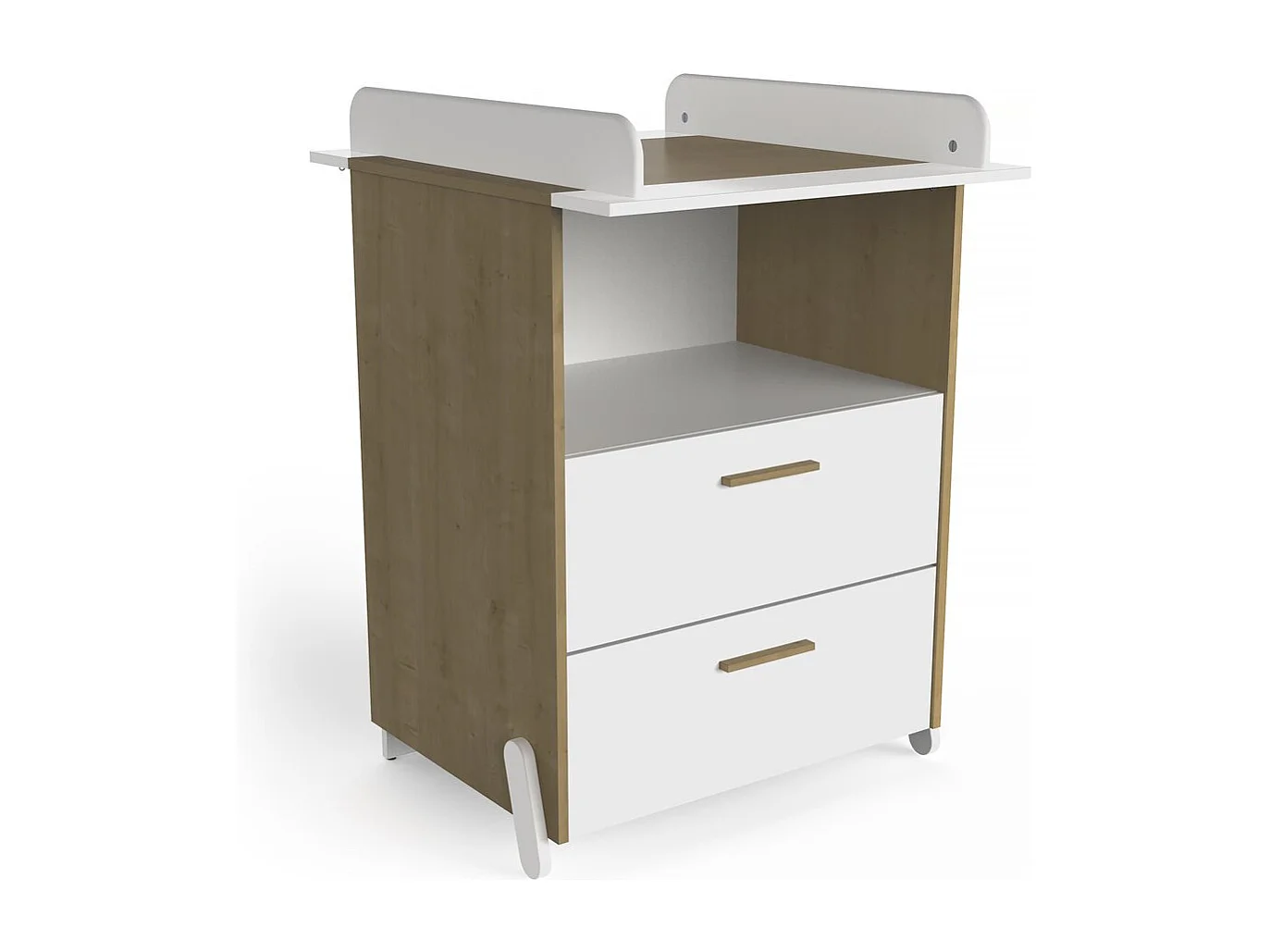 Commode table à langer "Naili" - 2 tiroirs - Blanc