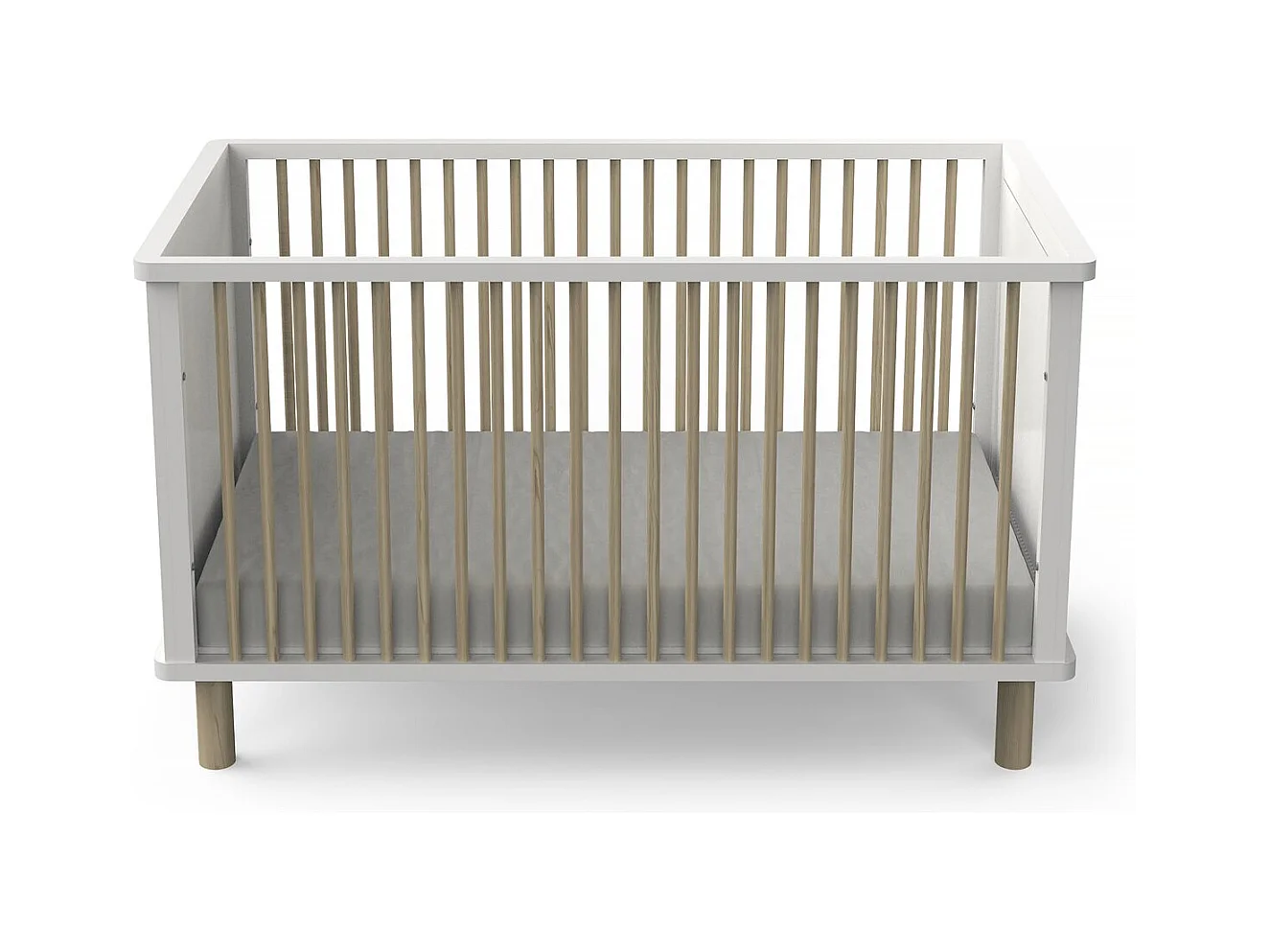 Lit bébé évolutif en bois " Ochna " - 70 x 140 cm - Blanc