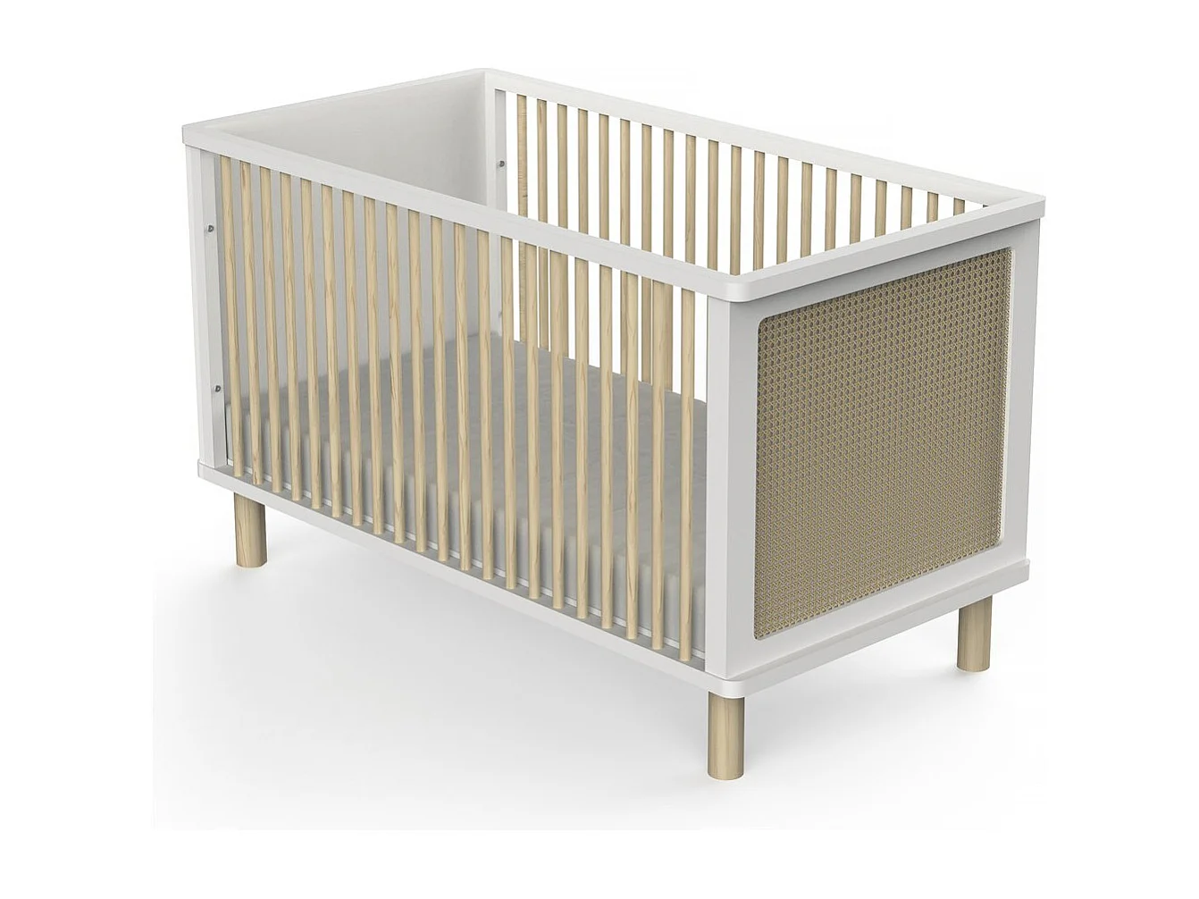 Lit bébé évolutif en bois " Ochna " - 70 x 140 cm - Blanc
