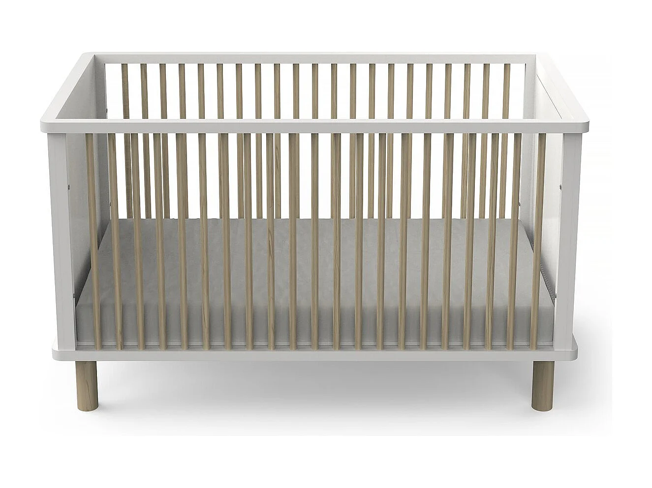 Lit bébé évolutif en bois " Ochna " - 70 x 140 cm - Blanc