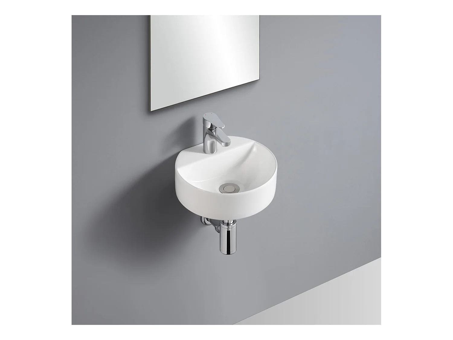 ROLLO rundes Wand-Handwaschbecken