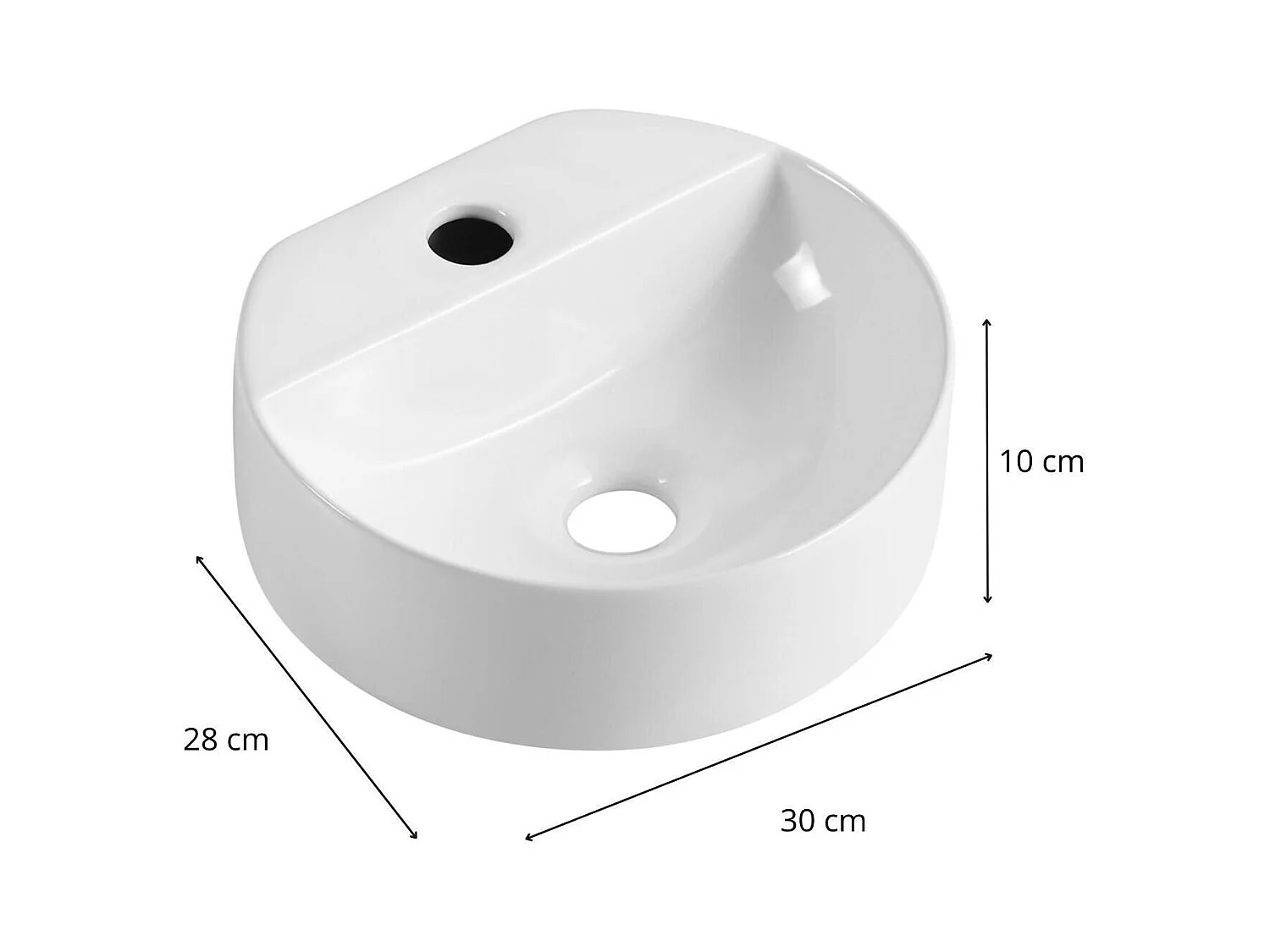 ROLLO rundes Wand-Handwaschbecken