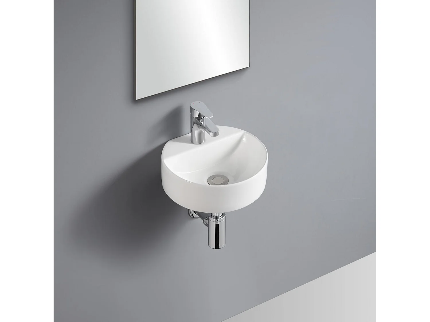 ROLLO ronde wandgemonteerde handwasbak