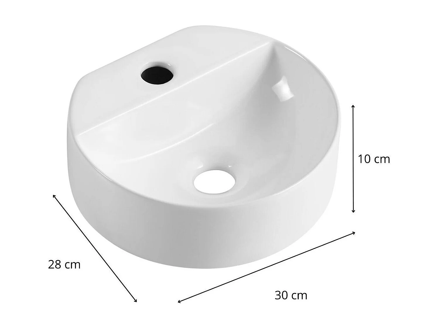 ROLLO ronde wandgemonteerde handwasbak