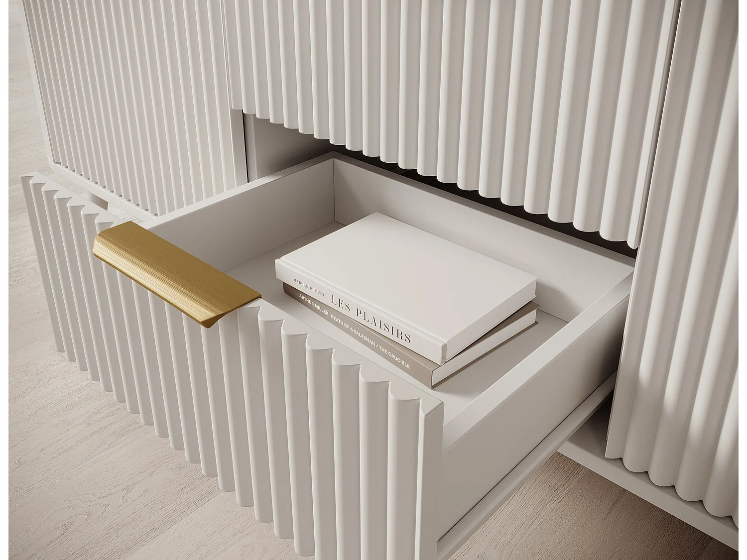 Banc TV Bondi/MDF/tiroir/blanc