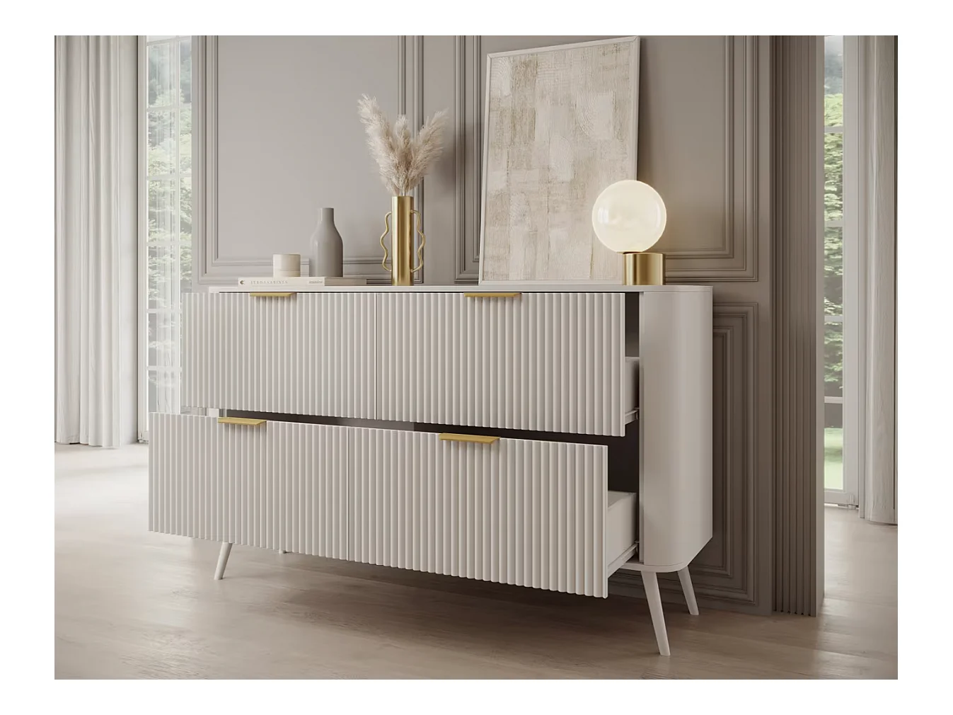 Siedeboard Bondi/MDF/Schubladen/Weiss