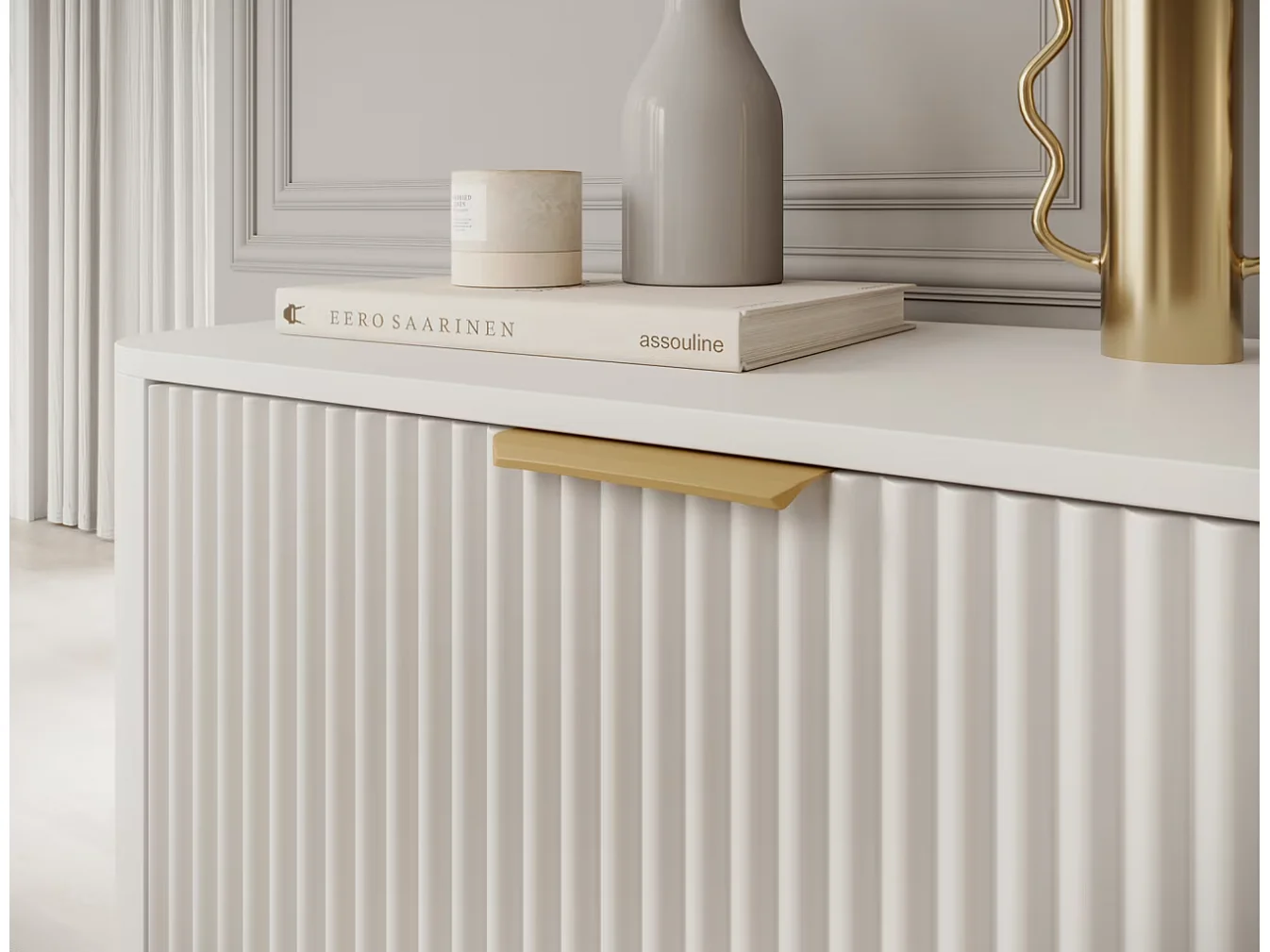 Buffet Bondi/MDF/Tiroirs/Blanc