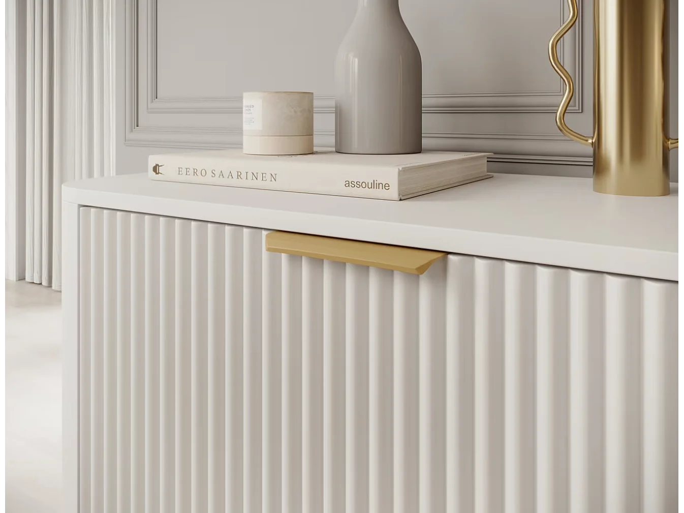 Buffet Bondi/MDF/Tiroirs/Blanc