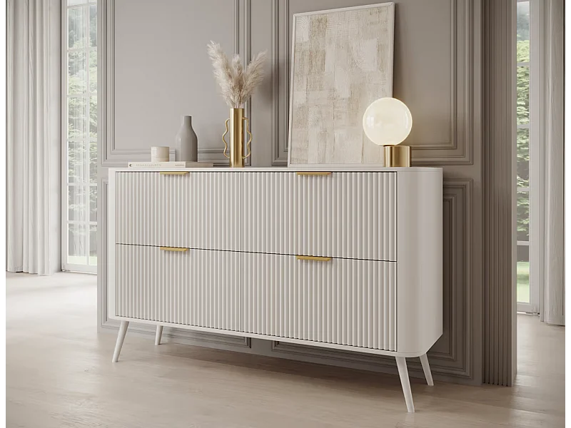 Buffet Bondi/MDF/Tiroirs/Blanc