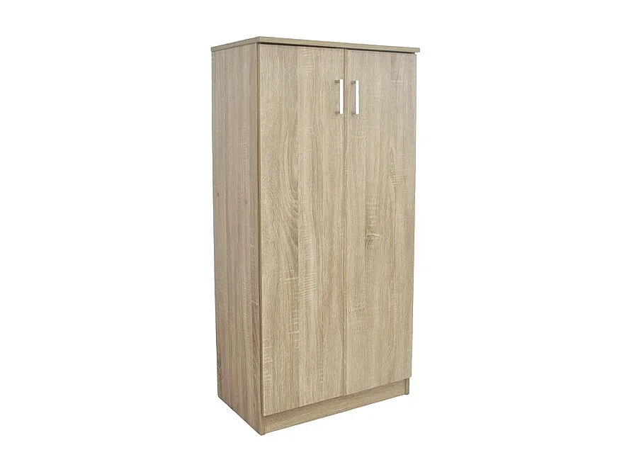 Mueble para zapatos MUNDA – 2 puertas – Color roble sonoma – Almacenamiento compacto y estilo contemporáneo