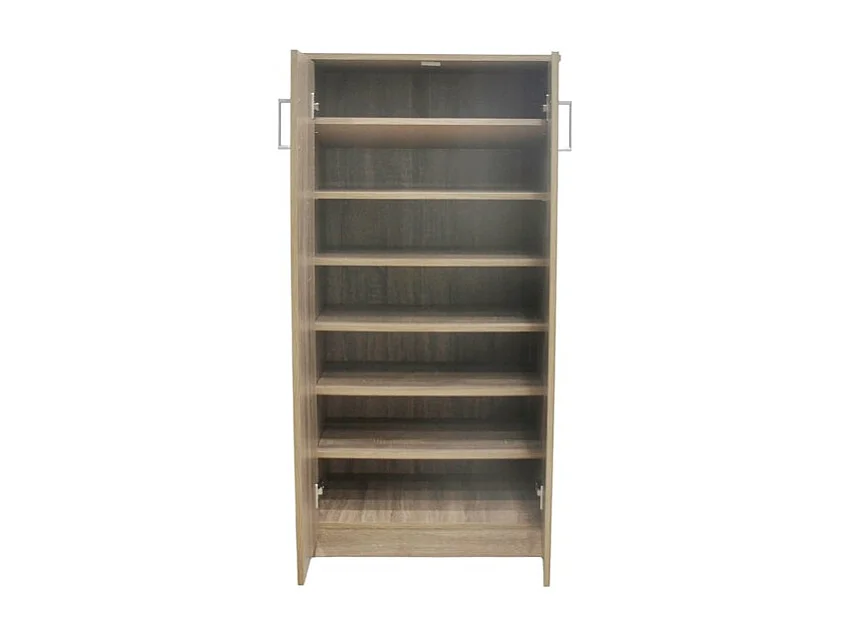 Mueble para zapatos MUNDA – 2 puertas – Color roble sonoma – Almacenamiento compacto y estilo contemporáneo