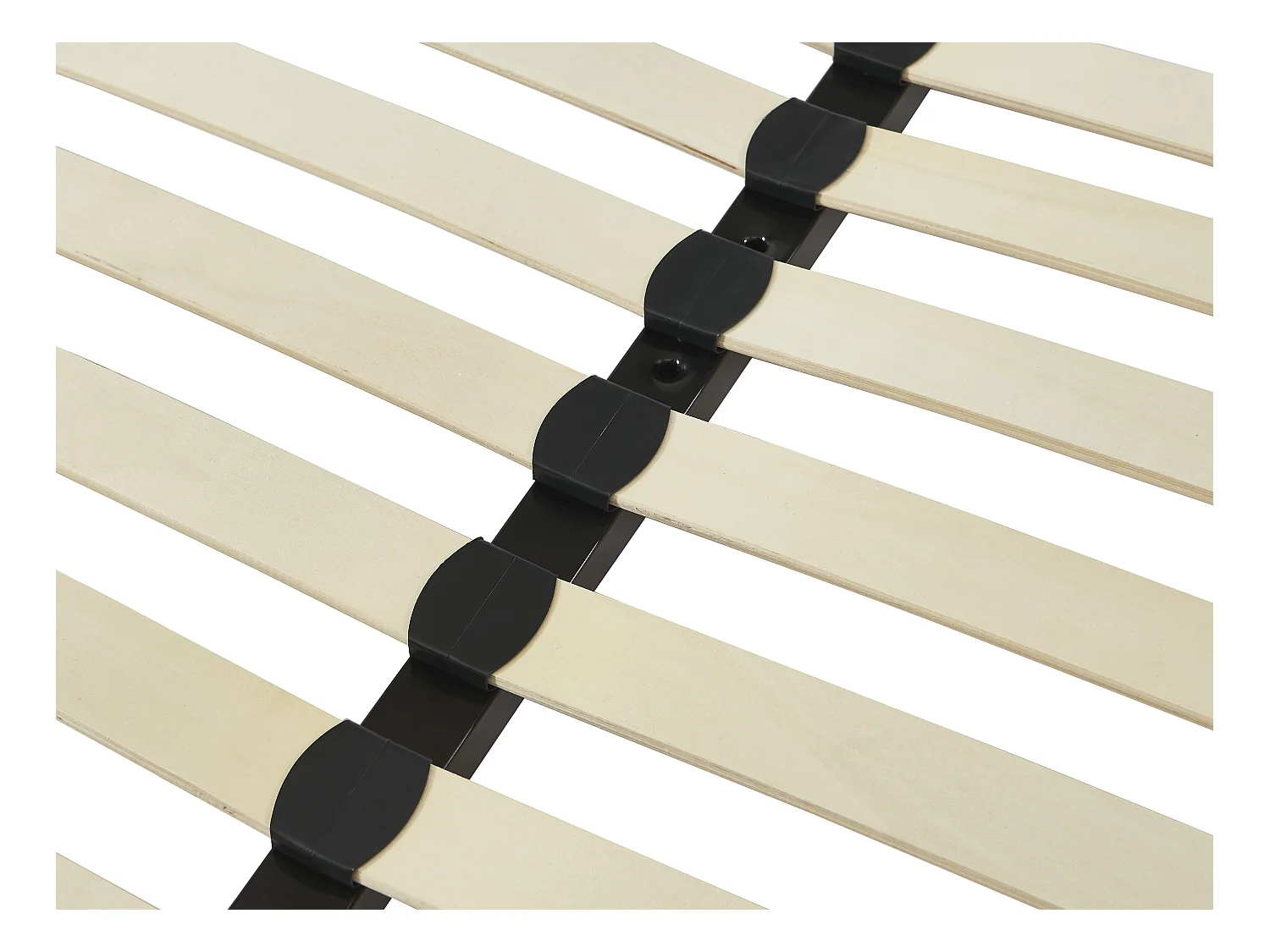 Somier de láminas de 200 x 200 cm - 3x19 láminas - Con patas - Negro - KALISTA de YSMÉE