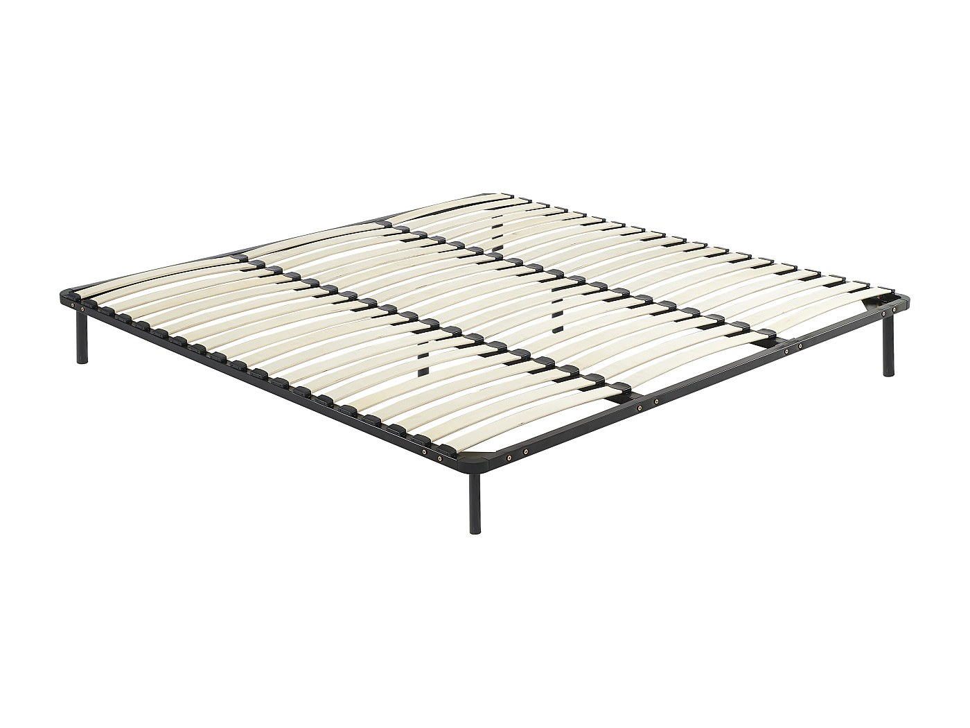 Somier De Láminas 180x200 Cm Kalista - 38 Láminas De Madera, Estructura Metal, Sin Patas, Color Beige, Carga Máx. 250 Kg - YSMÉE