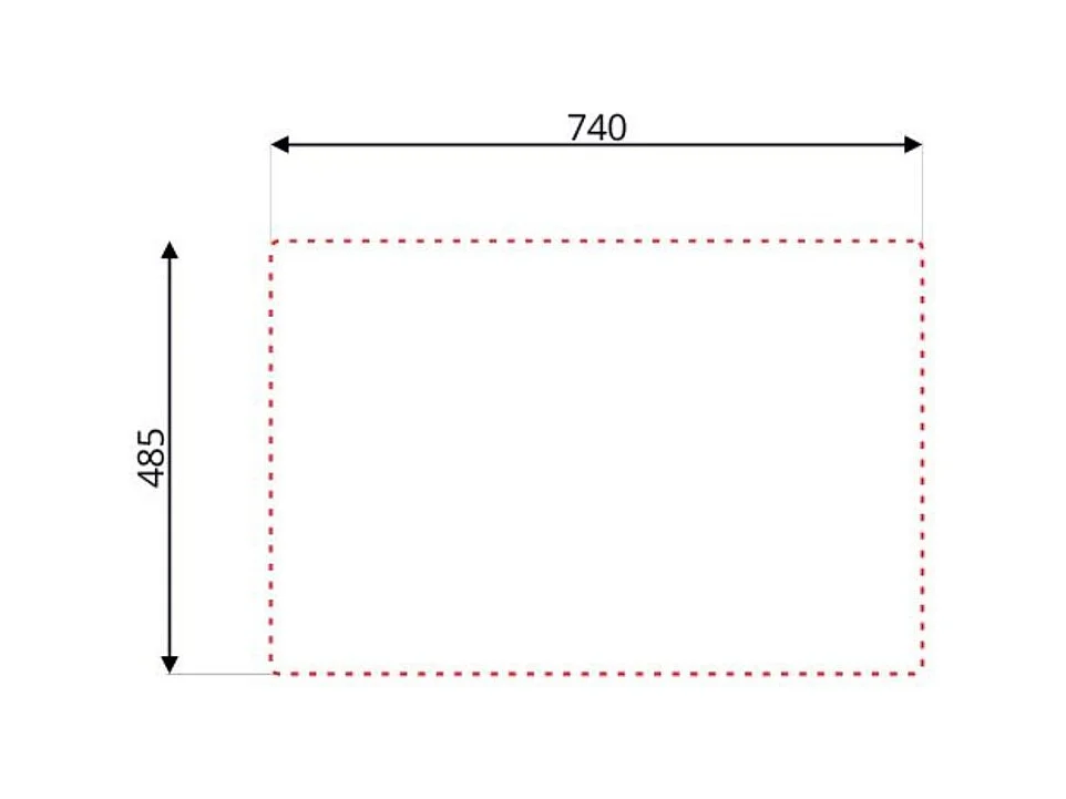Lavello cucina da incasso una vasca 76x50.5x20H inox lucido SA233