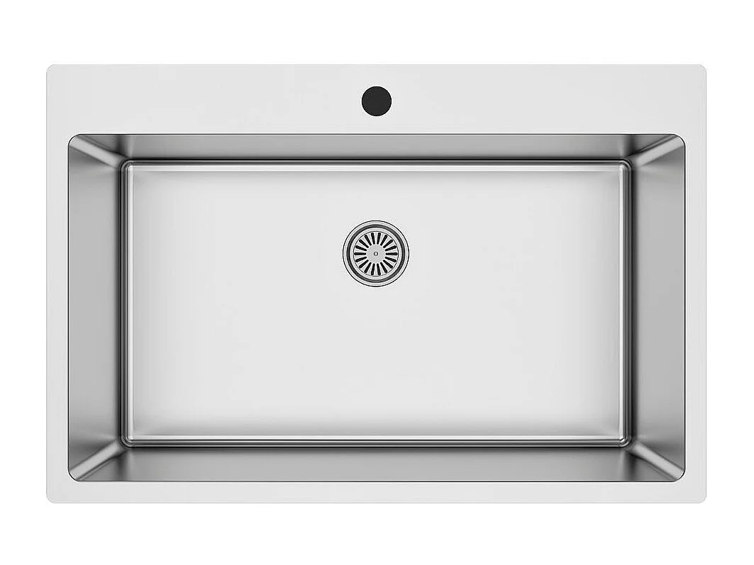 Lavello cucina da incasso una vasca 76x50.5x20H inox lucido SA233