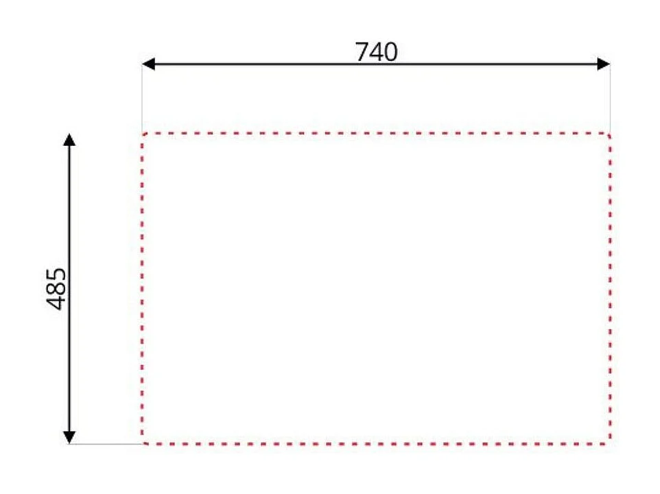 Lavello cucina da incasso una vasca 76x50.5x20H inox lucido SA233