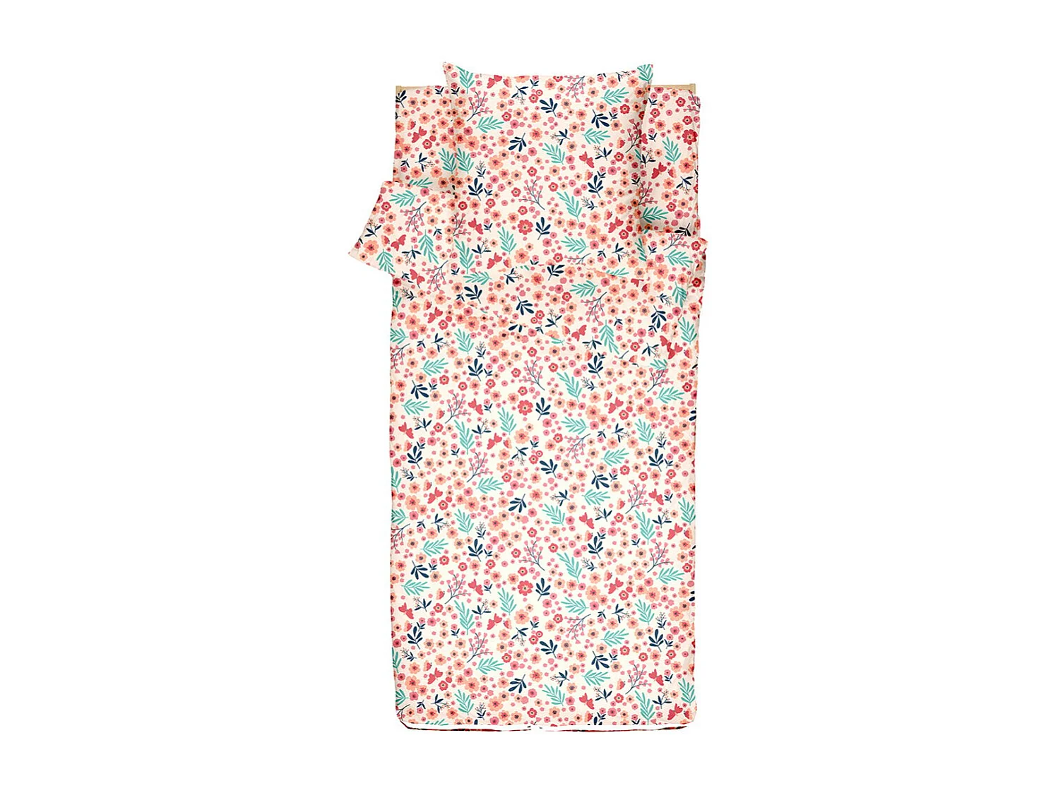 Caradou® Fleurs - Couchage enfant prêt à dormir 3 en 1 - 90x190cm