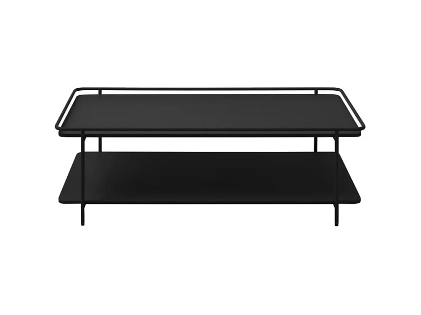 Saranda - Table basse 2 plateaux en métal - Noir