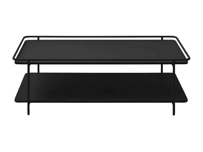 Saranda - Table basse 2 plateaux en métal - Noir