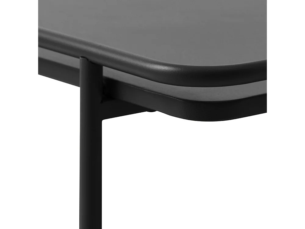 Saranda - Table basse 2 plateaux en métal - Noir