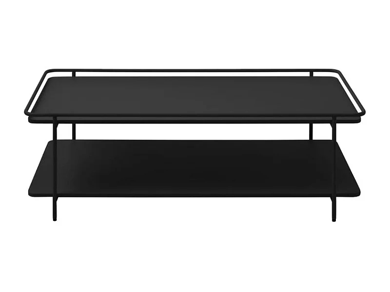Saranda - Table basse 2 plateaux en métal - Noir