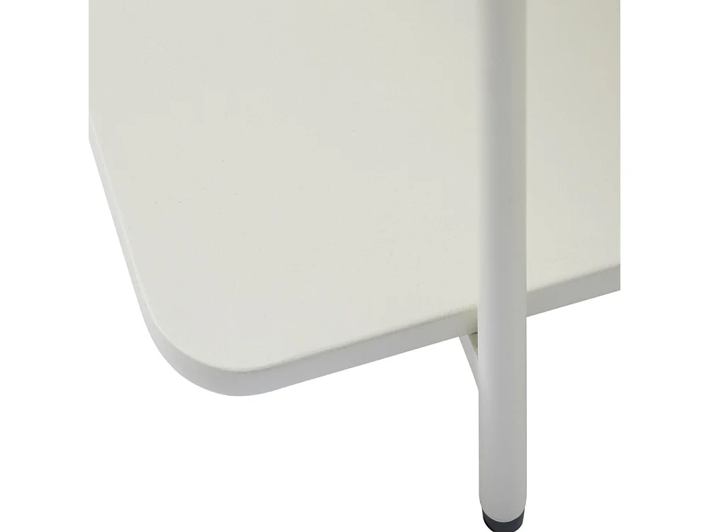 Saranda - Table basse 2 plateaux en métal - Blanc