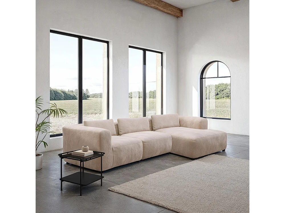 Saranda - Table d'appoint carrée 2 plateaux en métal 45x45cm - Noir