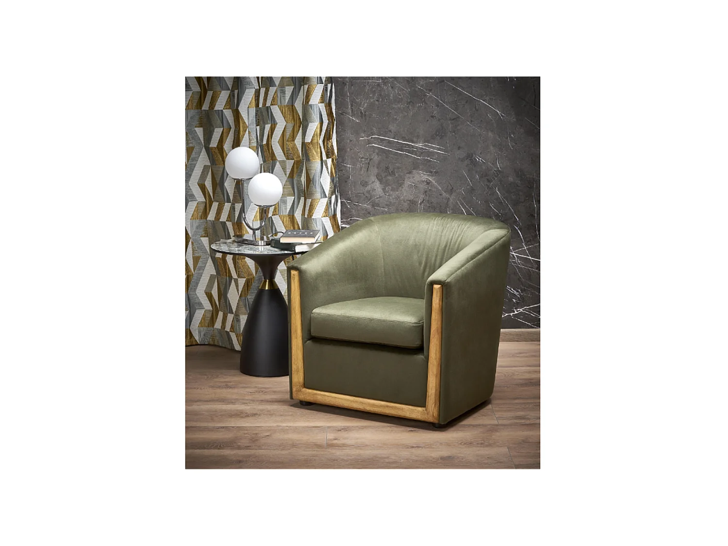 Relax Fauteuil Enrico/Tissu/verte