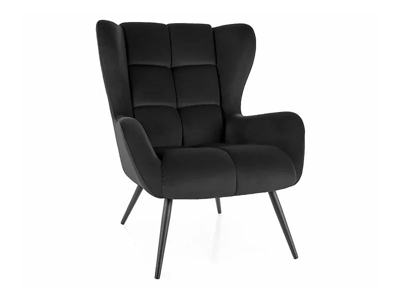 Relax Fauteuil Louis/Tissu/noire