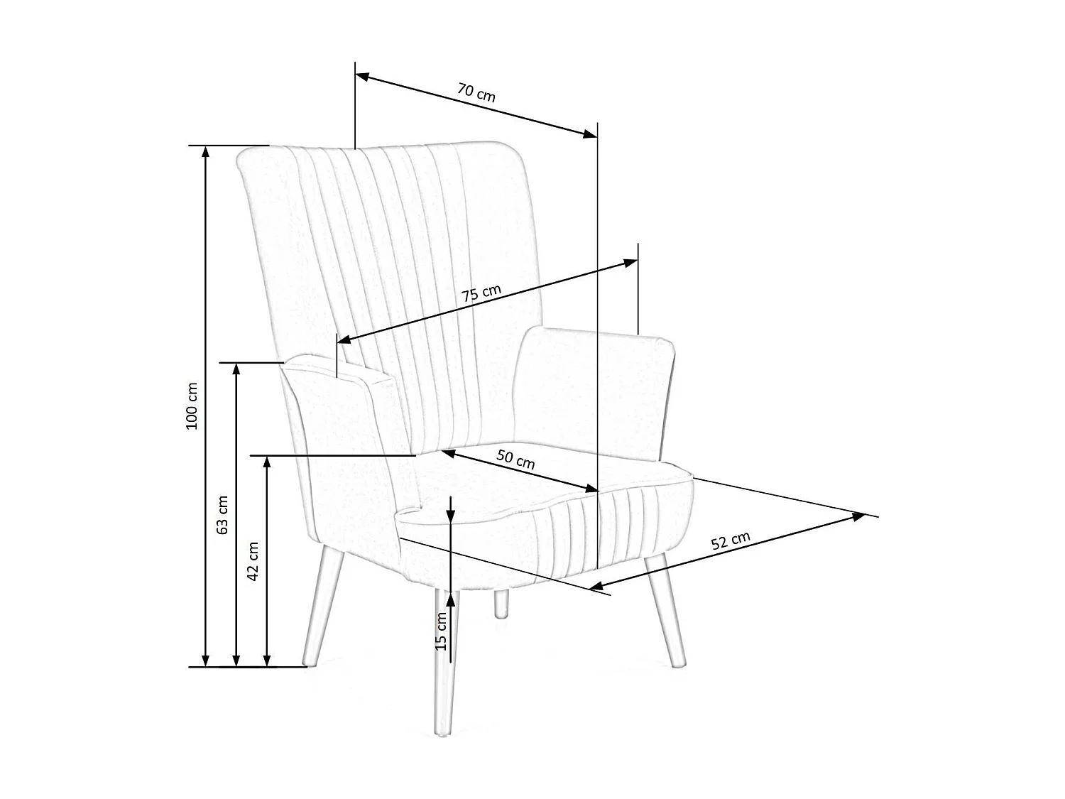 Relax Fauteuil Delgado/Tissu/verte