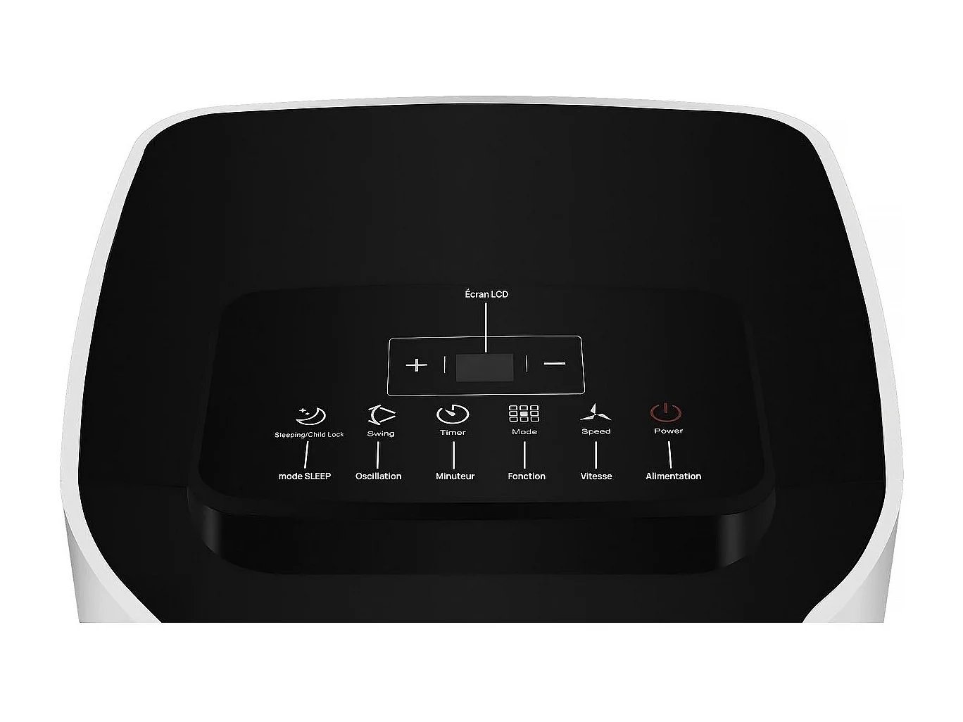 Climatiseur mobile 9000 BTU - 270m3/h - Pour pièce de 26 m2 - Blanc