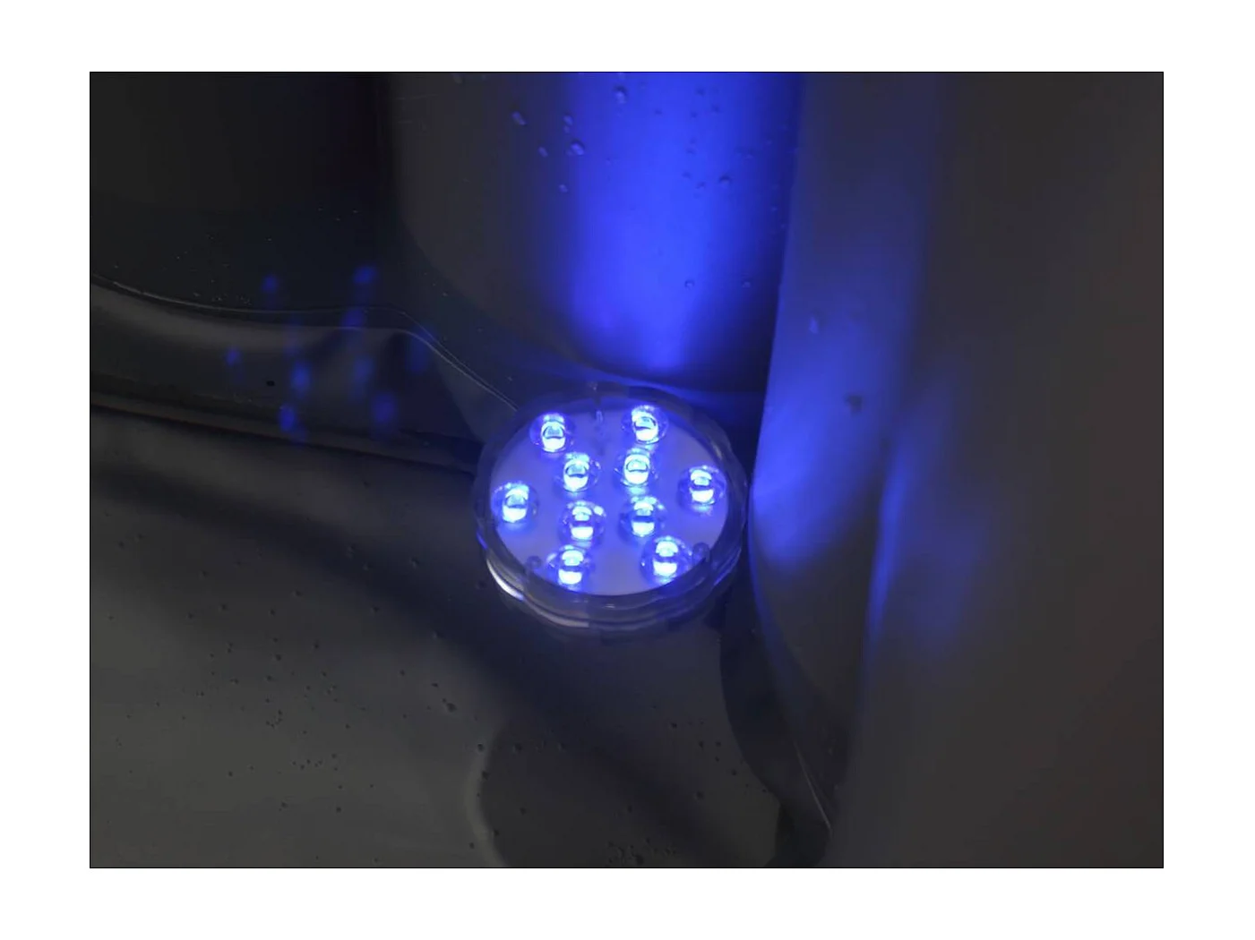 Spa insuflável "Nice" com anel flutuante LED - 6 lugares - Cinza/Preto