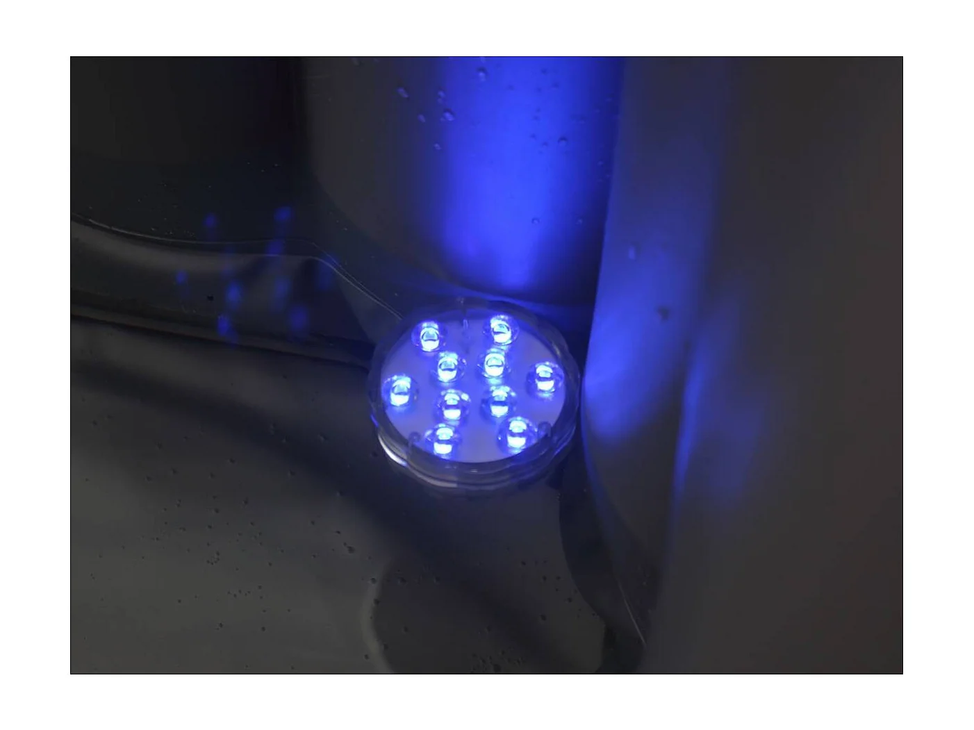 Spa hinchable "Nice" con círculo LED flotante - 6 plazas - Gris/Negro