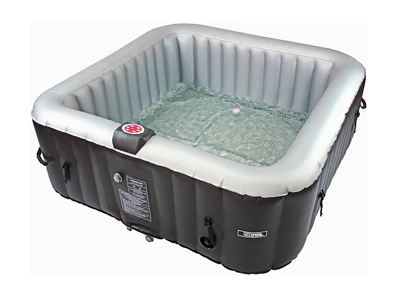 Spa hinchable "Nice" con círculo LED flotante - 6 plazas - Gris/Negro