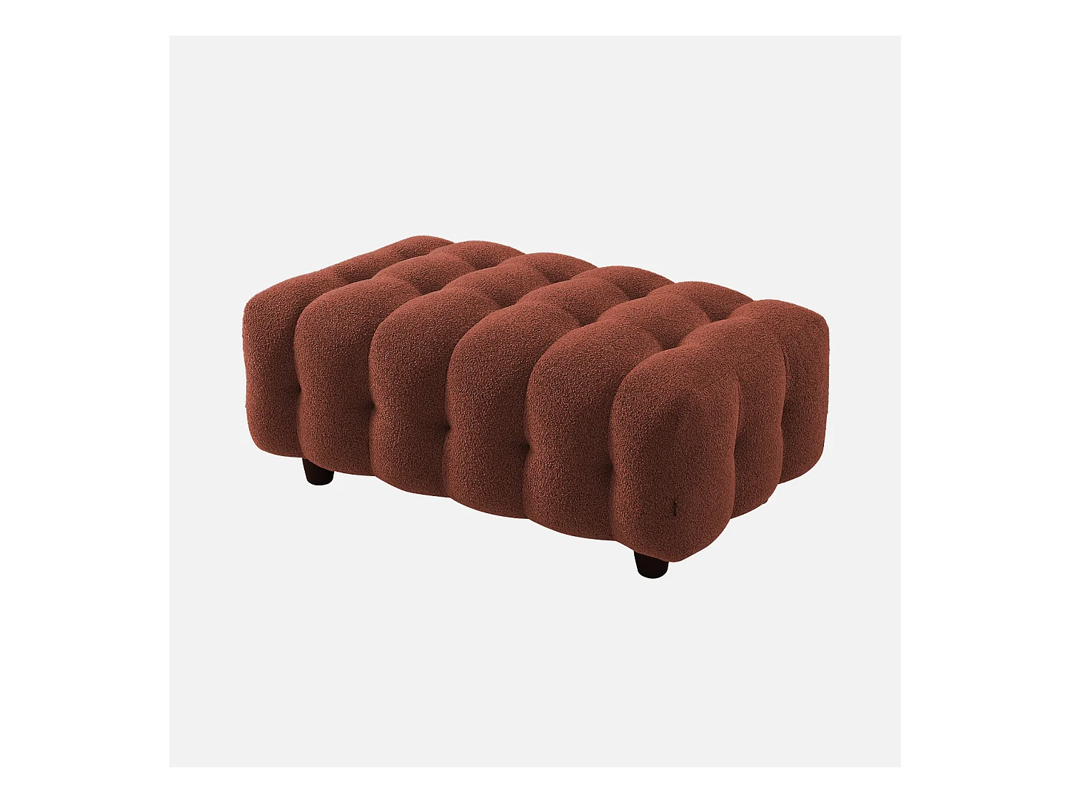 Pouf, poggiapiedi per divano 3 posti leon bouclé testurizzato,