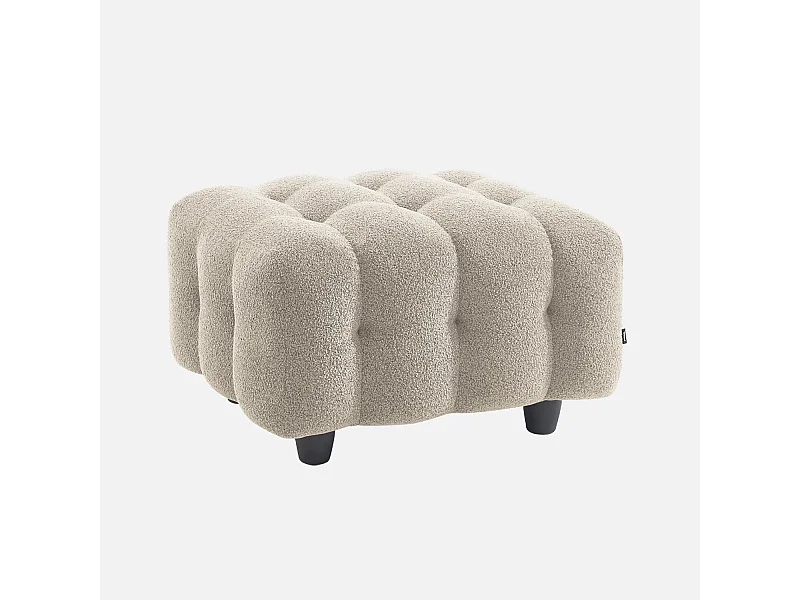 Puff, reposapiés para sofá de 3 plazas leon borreguito texturizada