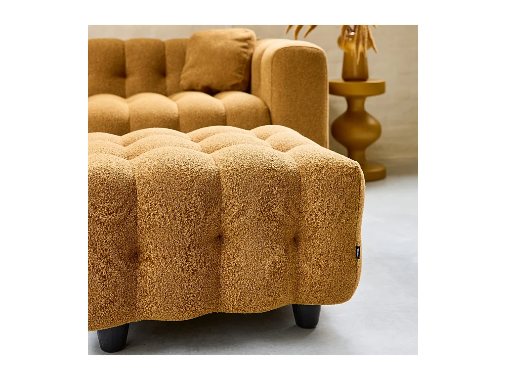 Puff, reposapiés para sofá de 3 plazas leon borreguito texturizada
