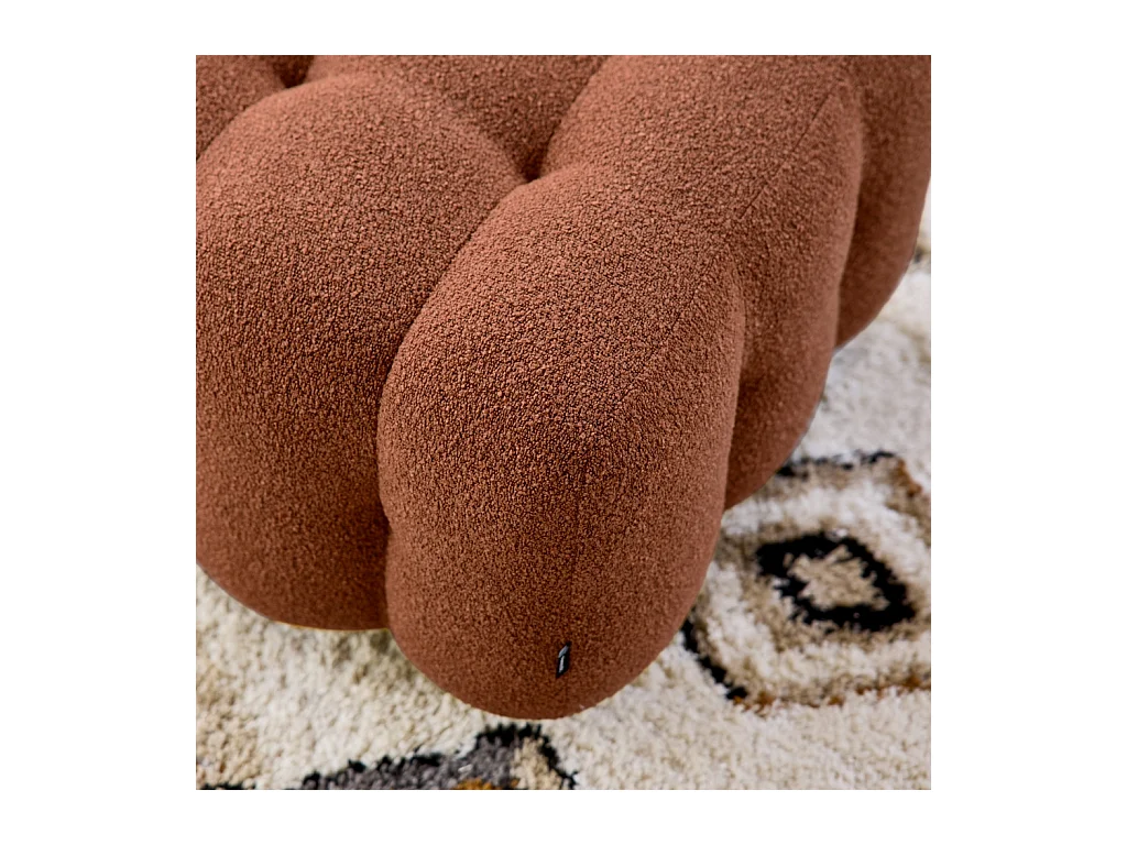 Puff, reposapiés para sofá 2 plazas leon borreguito texturizada